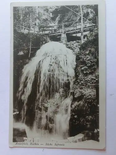 Alte AK Rathen Amselfall Sächsische Schweiz [aV78]