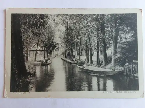 Alte AK Spreewald Dorfstraße in Lehde [aV98]