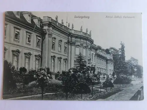 Alte AK Ludwigsburg Königl. Schloß Gartenseite [aV130]