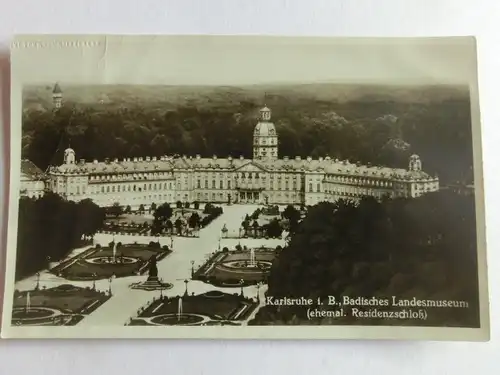 Alte AK Karlsruhe Badisches Landesmuseum Residenzschloß [aV162]