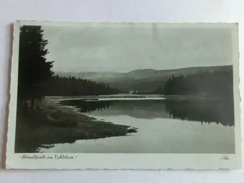 Alte AK Abendfriede am Fichtelsee Fichtelgebirge [aV172]