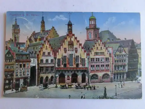 Alte AK Frankfurt Römer 1914 [aV220]