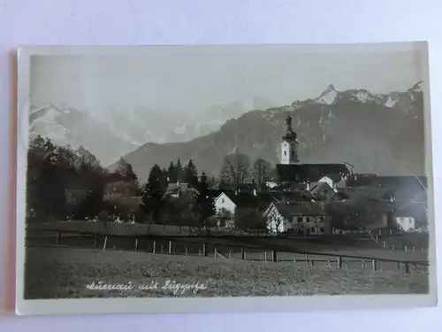 Alte AK Murnau mit Zugspitze 1934 [aV230]