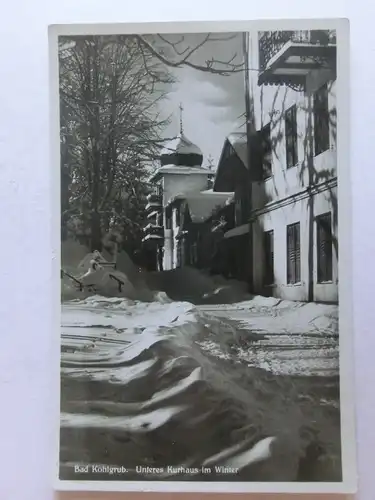 Alte AK Bad Kohlgrub Unteres Kurhaus Winter 1934 [aV231]
