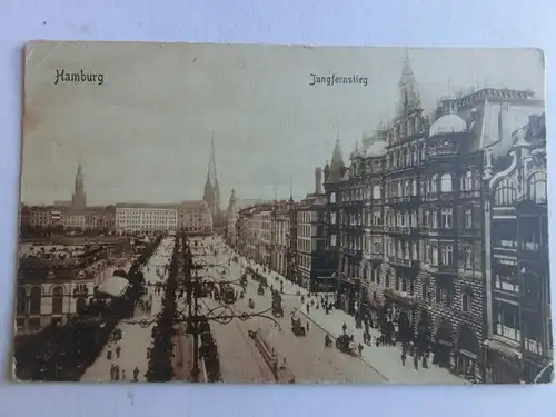Alte AK Hamburg Jungfernstieg um 1920 [aV263]