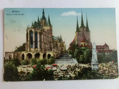 Alte AK Erfurt Dom Severikirche 1911 [aV268]