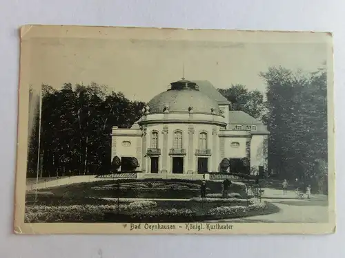 Alte AK Bad Oeynhause Königl. Kurtheater 1918 [aV289]