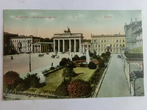 Alte AK Berlin Pariser Platz Brandenburger Tor  1909 [aV292]