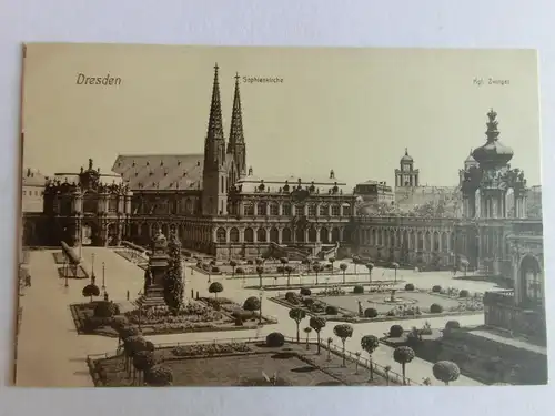 Alte AK Dresden Sophienkirche Kgl. Zwinger [aV336]