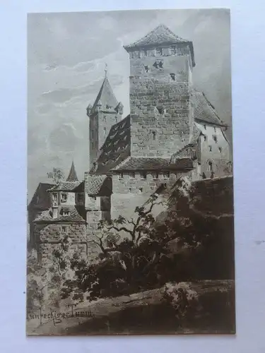 Alte AK Nürnberg Fünfeckiger Turm [aV351]