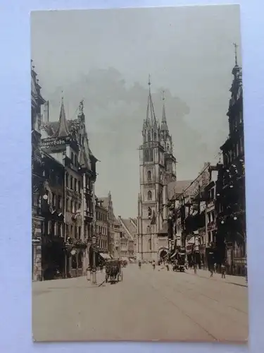 Alte AK Nürnberg Königsstraße Lorenzkirche [aV358]