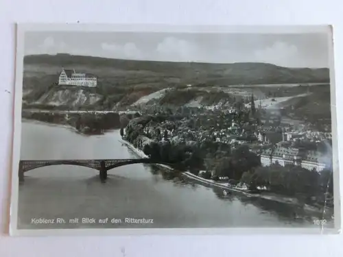 Alte AK Koblenz Blick a. d. Rittersturz 1938 [aV396]