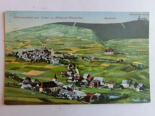 Alte AK Oberwiesenthal Böhmisch Wiesenthal um 1920 [aV401]