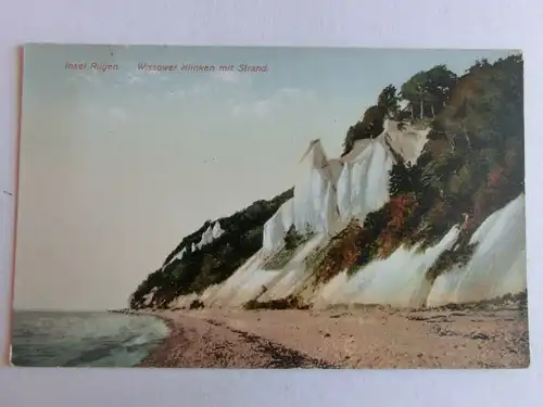 Alte AK Rügen Wissower Klinken mit Strand um 1920 [aV420]