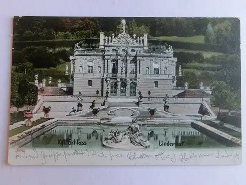 Alte AK Schloß Linderhof 1905 [aV457]