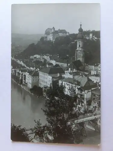 Alte AK Fotokarte Burghausen an der Salzach [aV463]