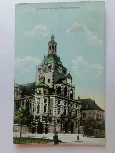 Alte AK München Neues Nationalmuseum 1909 [aV465]