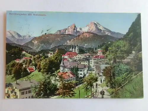 Alte AK Berchtesgaden mit Watzmann 1910 [aV466]