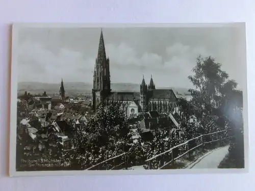 Alte AK Freiburg Breisgau Münster 1933 [aV507]