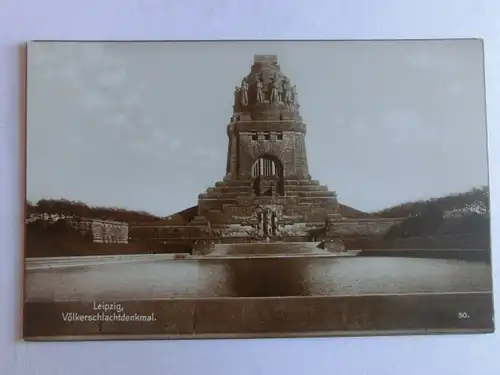 Alte AK Leipzig Völkerschlachtdenkmal Trinks Postkarte [aV511]