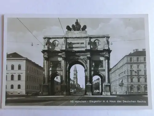 Alte AK München Siegestor Haus des Deutschen Rechts [aV522]