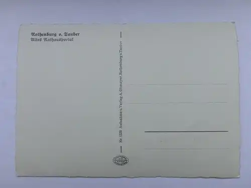 Alte AK Rothenburg Altes Rathausportal [aP145]