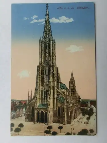 Alte AK Ulm Münster 1916 [aV591]