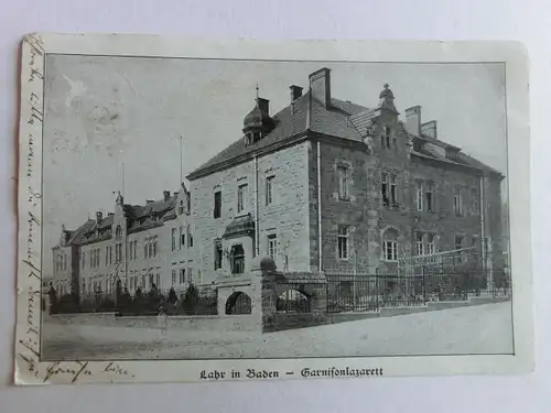 Alte AK Lahr in Baden Garnisonlazarett 1919 [aV601]