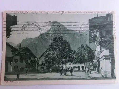 Alte AK Oberammergau Am Hauptplatz [aV636]