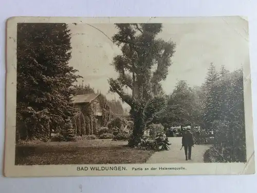 Alte AK Bad Wildungen Partie an der Helenenquelle 1911 [aV638]