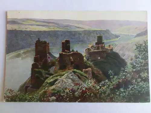 Alte AK Die feindlichen Brüder Ruine Sterrenberg u. Liebenstein [aV683]