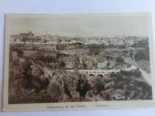 Alte AK Rothenburg Tauber Totalansicht [aV705]