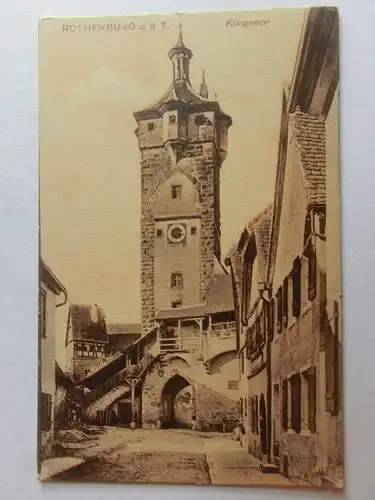 Alte AK Rothenburg Tauber Klingentor [aV707]