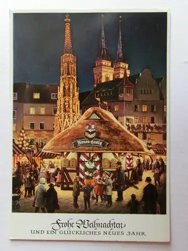 Alte AK Nürnberg Christkindles Markt Lebkuchen Werbung [D929]