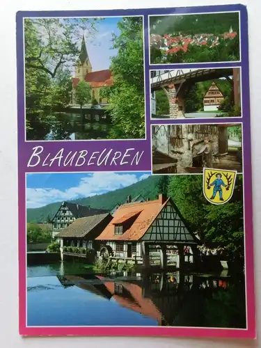 Alte AK Blaubeuren Mehrbildkarte Mühle [D948]