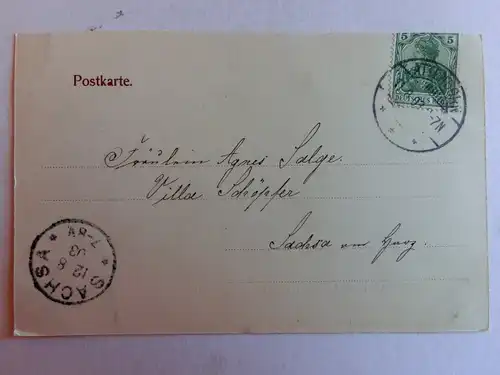 Alte AK Biggethal Schloß Schnellenberg 1903 [D372]