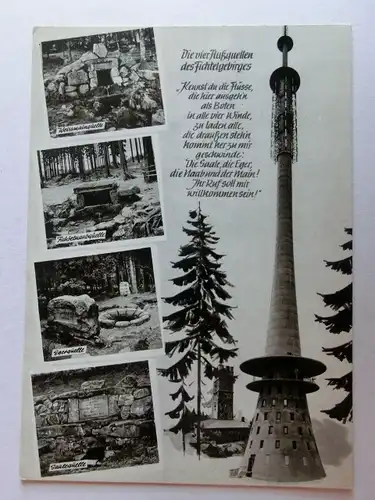 Alte AK Fichtelgebirge 4 Flußquellen  [D807]