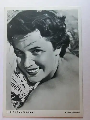 Alte AK Photo Porst Werner Schmölke In der Sommersonne Frau [D844]