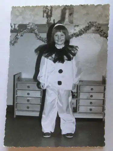 Alte AK Foto Kind Fasching Clown Stempel Osterwieck [D863]