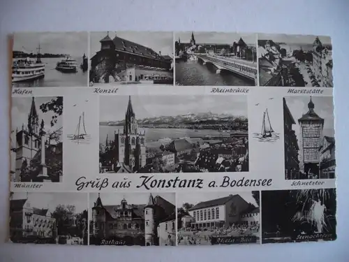 Alte AK Konstanz Bodensee Mehrbildkarte [Z51]