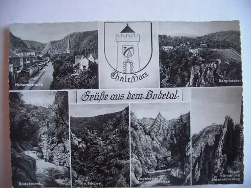 Alte AK Thale Bodetal Mehrbildkarte [aA483]