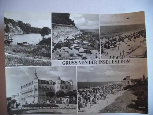 Alte AK Insel Usedom Mehrbildkarte [aA490]