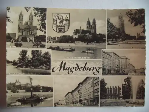 Alte AK Magdeburg Mehrbildkarte [aA519]