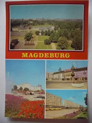 Alte AK Magdeburg Mehrbildkarte [aA524]