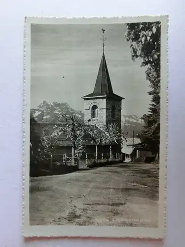 Alte AK Leysin L’Eglise protestante [aM394]