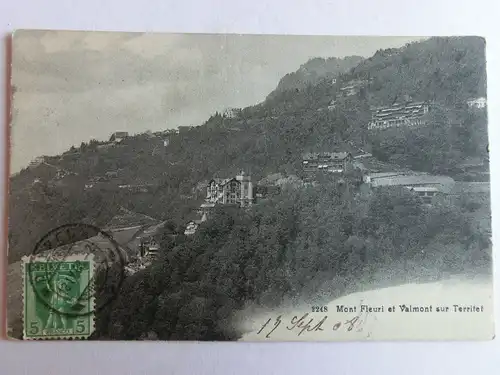 Alte AK Mont Fleuri et Valmont sur Territet [aM430]