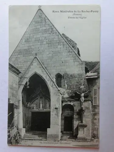Alte AK Eaux Minérales de La Roche Posay Entrée de l’Eglise [aM434]