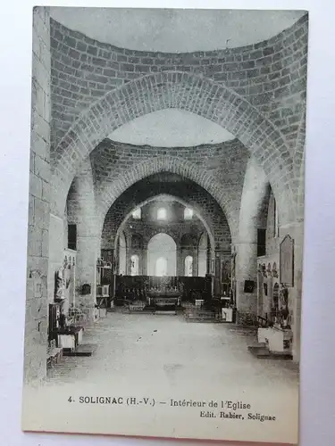 Alte AK Solignac Interieur de l’Eglise [aM435]