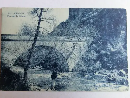 Alte AK Crozant Pont sur la Sedette Brücke [aM448]