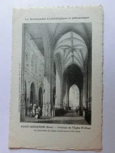 Alte AK Pont Audemer Eure Interieur d l’Eglise Saint Quen [aM451]